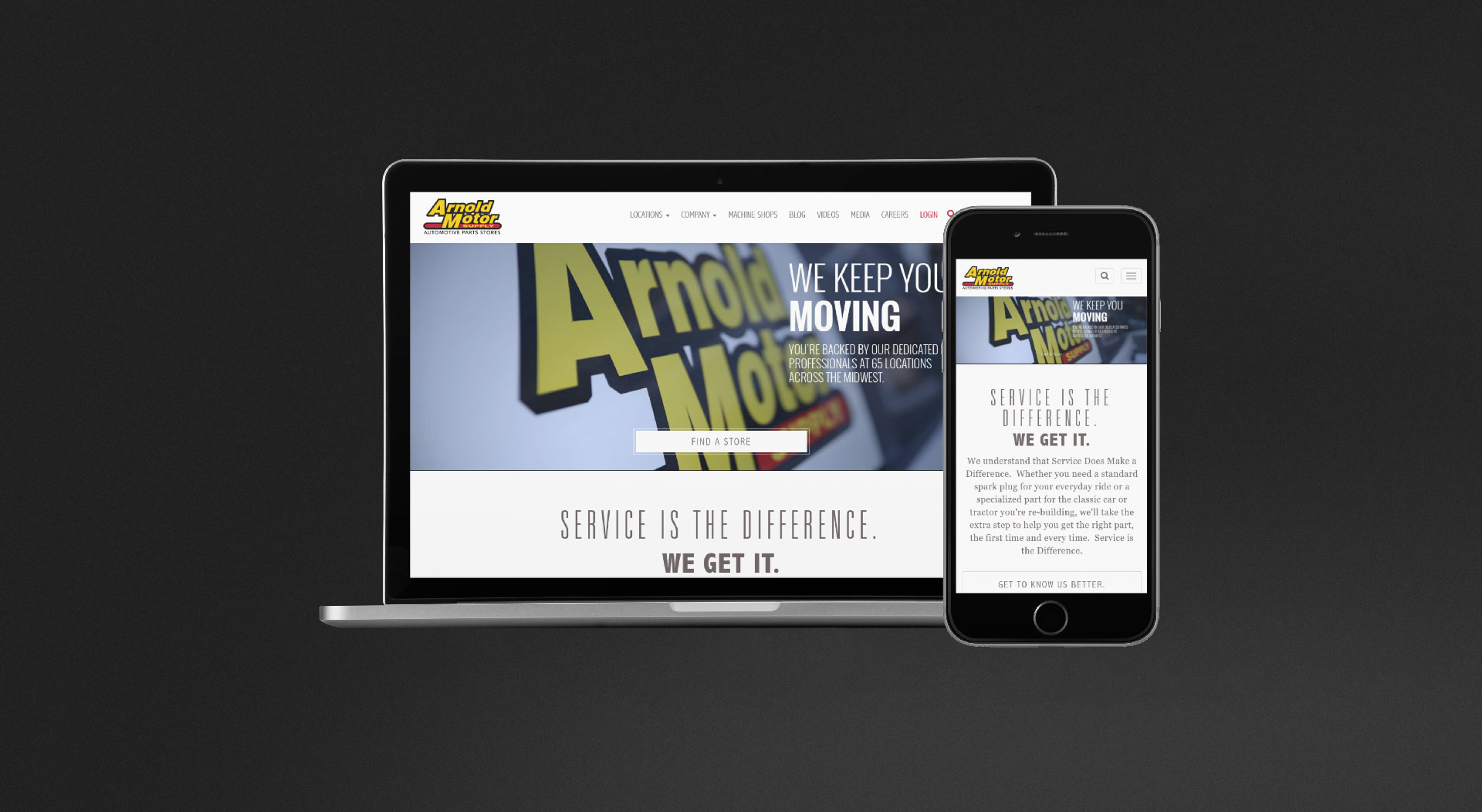 Arnold Motor Supply Responsive Web Design
