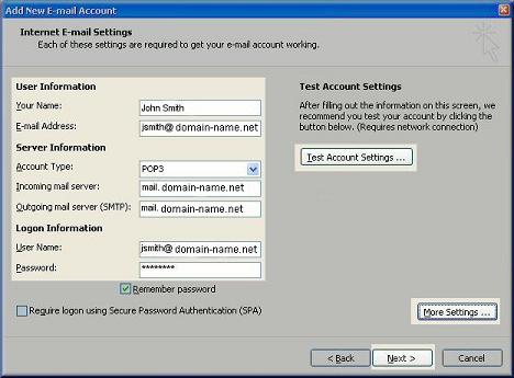 Email Setup - Outlook 2007