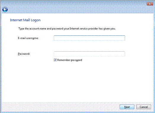 Email Setup - Windows Vista Mail